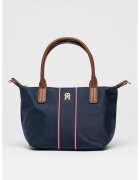 Tommy Hilfiger Текстилна чанта през рамо с навити дръжки - Червен/Бял/Тъмносин