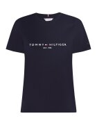 Tommy Hilfiger Тениска Heritage от органичен памук с лого - Бял/Светлолилав/Тъмносин
