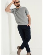 Tommy Hilfiger Тениска от органичен памук с яка и къс цип