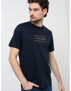 Tommy Hilfiger Тениска с памук с лого - Κафе кафяво/Светло бежово