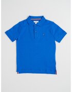Tommy Hilfiger Тениска с яка с лого - Бял/Тъмносин