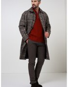 Tommy Hilfiger Вълнено карирано палто - Бял/Черен/Кафяв