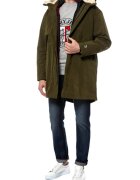 Tommy Hilfiger Яке парка 2 в 1 за мъже - полиестер - каки/червено