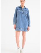 Tommy Jeans Къса рокля тип риза от деним