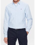 Tommy Jeans Мъжка риза - дънки Tommy - класическа кройка - памук - светло синьо