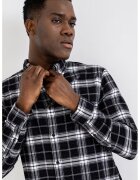 Tommy Jeans Стандартна риза на каре с яка Oxford - Бял/Кафяв