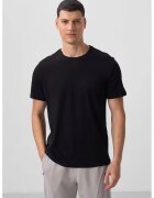 TommyLife Мъжка тениска Comfort Fit - черна - еластично трико