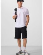 TommyLife Мъжка тениска polo от памук и еластан - бяла - regular fit