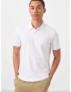 TommyLife Мъжка тениска polo от памук с еластан - бяла - regular fit