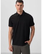 TommyLife Мъжка тениска Polo от памук с еластан - черна - regular fit