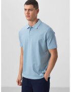 TommyLife Светлосиня мъжка тениска Polo от памук с еластан - regular fit