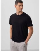 TommyLife Тениска Comfort Fit свободна черна памук еластан