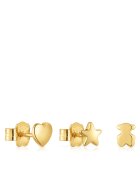 Tous Комплект дамски обеци Gold Bold Motif - пластмасов материал