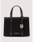 Trussardi Малка чанта Elba с кожа - Черен/Избеляло черно