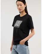 Trussardi Памучна тениска с фигурален принт - Κафе кафяво/Бежов