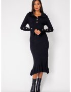 uFIT Дълга плетена рокля Black 18416