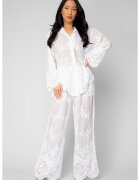 uFIT Комплект риза и дълъг панталон с бродерия White 20893