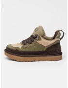 Ugg Велурени спортни обувки Lowmel - Тъмнокафяв/Бежов/Папратово зелено