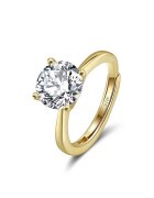 UNA VIDA Годежен пръстен с Moissanite диамант - сребро 925 - регулируем размер