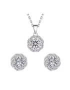 UNA VIDA Колие и Обеци Luxuria с Moissanite - Сребро 925