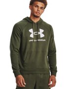 Under Armour Худи Rival с джоб кенгуру - Бял/Сив