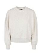 Urban Classics Суитшърт с овално деколте и лого - Жълт/Светлобежов меланж/Розово