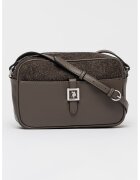 US Polo Assn Чанта през рамо с лого - Тъмнокафяв/Tъмносив