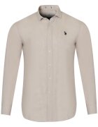 US Polo Assn Мъжка ленена риза CALE ALB