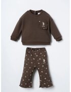 US Polo Assn Сет от две части - блуза с деколте до основата на врата и джоб на гърдите - дълги разклени панталони с детайли