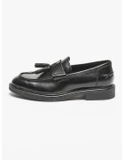 Vagabond Shoemakers Кожени мокасини с пискюли - Черен