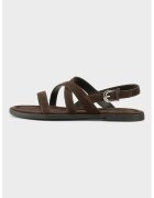 Vagabond Shoemakers Велурени сандали с каишки и тока - Тъмнокафяв