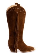 Vanilla Ciocate Calypso piele intoarsa maro cu accesorii aurii