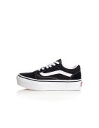 Vans Детски маратонки на платформа Old Skool - велур/каучук - бяло/черно