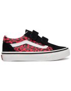 Vans детски спортни обувки от велур и текстил с две велкро ленти Old Skool - многоцветни (леопардов принт)
