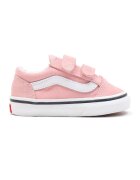 Vans Кецове Old Skool с велкро - Бял/Пастелнорозов