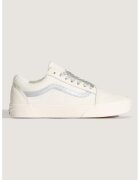 Vans Кожени маратонки Old Skool с текстил - Сребрист/Светло бежово