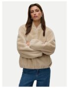 Vero Moda Дамско яке - бежово - 50% рециклиран полиестер - цип