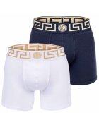 Versace Боксерки Topeka с лого - 2 чифта - Бял/Син
