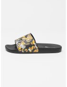 Versace Jeans Couture Чехли с принт - Черен/Бял/Синапено жълто