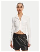 Versace Jeans Couture Дамска риза - вталена кройка - бяла - памук