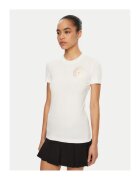 Versace Jeans Couture Дамска тениска бяла на цвят - от памук