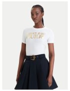 Versace Jeans Couture Дамска тениска - бяла - вталена - памук/еластан