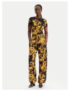 Versace Jeans Couture Дамски панталон анцуг - памук - черен/златист