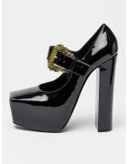 Versace Jeans Couture Лачени обувки с масивен ток