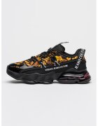 Versace Jeans Couture Лачени спортни обувки с лого - Черен/Бледооранжев