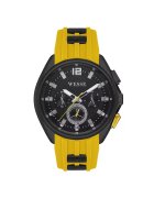 Wesse Мъжки часовник WWG401905 - 47 мм корпус - жълта силиконова каишка - черен цвят