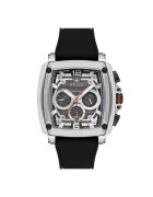 Wesse Мъжки часовник WWG403201 - 44 мм - черна силиконова каишка - сребрист метален корпус - водоустойчив на 5 ATM