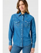 Wrangler Дамска риза - HERITAGE SHIRT - стандартна кройка - деним