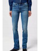 Wrangler Дамски дънки Bootcut - сини - еластични - от памук и еластан - средна талия