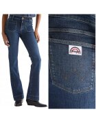 Wrangler Дамски дънки Flare 623 разкроени - сини - памук с еластан